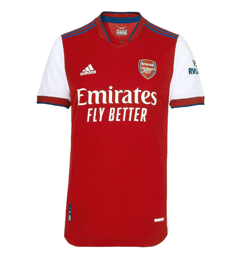 2021/22 Arsenal Home Kit Soccer Jersey Player Version